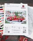 Cross Stitch Kit Luca-S GOLD- Red Christmas Truck, BU5101