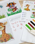 Cross Stitch Kit for Beginners - Kids Embroidery Kit M03 - Luca - S Yarns