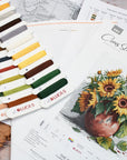 Cross Stitch Kit Luca - S - B7021, The Sunflowers - Luca - S Yarns