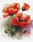 Cross Stitch Kit Luca - S - B7024, The Poppy Flowers - Luca - S Yarns