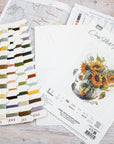 Cross Stitch Kit Luca - S - B7025, Vase with Sunflower - Luca - S Yarns