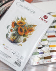 Cross Stitch Kit Luca - S - B7025, Vase with Sunflower - Luca - S Yarns