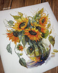 Cross Stitch Kit Luca - S - B7025, Vase with Sunflower - Luca - S Yarns