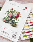 Cross Stitch Kit Luca - S - B7026, Vase with Roses - Luca - S Yarns