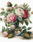 Cross Stitch Kit Luca - S - B7026, Vase with Roses - Luca - S Yarns