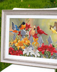 Cross Stitch Kit Luca - S - Backyard Birds with Daylilies, BU5024 - Luca - S Yarns