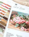Cross Stitch Kit Luca - S - Basket of pink roses, B547 - Luca - S Yarns