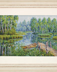 Cross Stitch Kit Luca - S - Birches at the edge of the lake, BU5012 - Luca - S Yarns