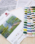 Cross Stitch Kit Luca - S - Birches at the edge of the lake, BU5012 - Luca - S Yarns