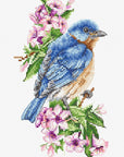 Cross Stitch Kit Luca - S - Blue bird on the branch, B1198 - Luca - S Yarns