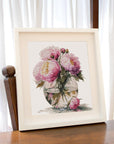 Cross Stitch Kit Luca - S - Bouquet of Peonies, B7028 - Luca - S Yarns
