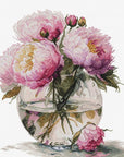 Cross Stitch Kit Luca - S - Bouquet of Peonies, B7028 - Luca - S Yarns