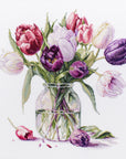 Cross Stitch Kit Luca - S - Bouquet of Tulips, B7029 - Luca - S Yarns
