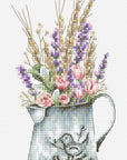 Cross Stitch Kit Luca - S - Bouquet with lavender, B7008 - Luca - S Yarns
