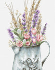 Cross Stitch Kit Luca - S - Bouquet with lavender, B7008 - Luca - S Yarns