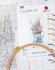 Cross Stitch Kit Luca - S - Bouquet with lavender, B7008 - Luca - S Yarns