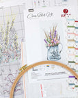 Cross Stitch Kit Luca - S - Bouquet with lavender, B7008 - Luca - S Yarns