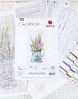 Cross Stitch Kit Luca - S - Bouquet with lavender, B7008 - Luca - S Yarns