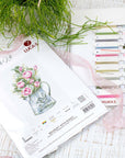 Cross Stitch Kit Luca - S - Bouquet with Roses, B7006 - Luca - S Yarns