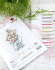 Cross Stitch Kit Luca - S - Bouquet with Roses, B7006 - Luca - S Yarns