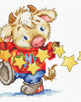Cross Stitch Kit Luca - S - Calf with stars, B1182 - Luca - S Yarns