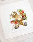 Cross Stitch Kit Luca - S - Deer carrying gifts, B1120 - Luca - S Yarns
