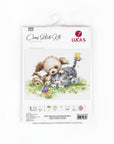 Cross Stitch Kit Luca - S - Dog and Cat with Butterfly, B1185 - Luca - S Yarns