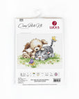 Cross Stitch Kit Luca - S - Dog and Cat with Butterfly, B1185 - Luca - S Yarns