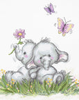 Cross Stitch Kit Luca - S - Elephant Couple, B1184 - Luca - S Yarns