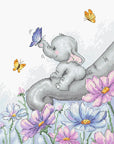 Cross Stitch Kit Luca - S - Elephant with Butterfly, B1183 - Luca - S Yarns