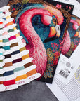 Cross Stitch Kit Luca - S - Flamingo Fantastico, BU5036 - Luca - S Yarns