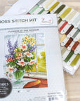 Cross Stitch Kit Luca - S - Flowers by the window, BU4015 - Luca - S Yarns