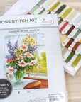 Cross Stitch Kit Luca - S - Flowers by the window, BU4015 - Luca - S Yarns