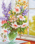 Cross Stitch Kit Luca - S - Flowers by the window, BU4015 - Luca - S Yarns