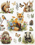 Cross Stitch Kit Luca - S - Forest Animals, BU5057 - Luca - S Yarns