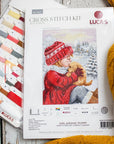 Cross Stitch Kit Luca - S - Girl Kissing Puppy, BU5027 - Luca - S Yarns
