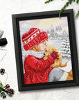 Cross Stitch Kit Luca - S - Girl Kissing Puppy, BU5027 - Luca - S Yarns
