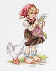 Cross Stitch Kit Luca - S - Girl with the goose, B1047 - Luca - S Yarns