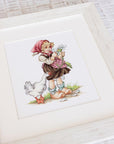 Cross Stitch Kit Luca - S - Girl with the goose, B1047 - Luca - S Yarns