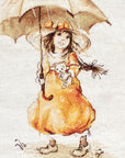 Cross Stitch Kit Luca - S - Girl with Umbrella, B1065 - Luca - S Yarns