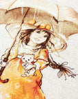 Cross Stitch Kit Luca - S - Girl with Umbrella, B1065 - Luca - S Yarns