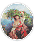 Cross Stitch Kit Luca - S - Italian with flowers, B466 - Luca - S Yarns