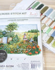 Cross Stitch Kit Luca - S - Landscape with poppies, BU4013 - Luca - S Yarns