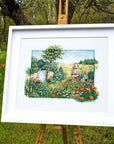Cross Stitch Kit Luca - S - Landscape with poppies, BU4013 - Luca - S Yarns