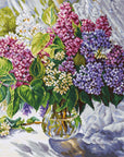 Cross Stitch Kit Luca - S - Lilac Bouquet, B7015 - Luca - S Yarns