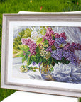 Cross Stitch Kit Luca - S - Lilac Bouquet, B7015 - Luca - S Yarns