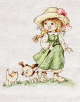 Cross Stitch Kit Luca - S - Little girl with a puppy and a kitten, B1104 - Luca - S Yarns