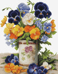 Cross Stitch Kit Luca - S - Pansies Bouquet, B7035 - Luca - S Yarns