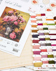Cross Stitch Kit Luca - S - Peonies Vase, B543 - Luca - S Yarns