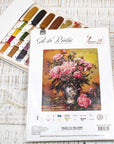 Cross Stitch Kit Luca - S - Peonies Vase, B543 - Luca - S Yarns